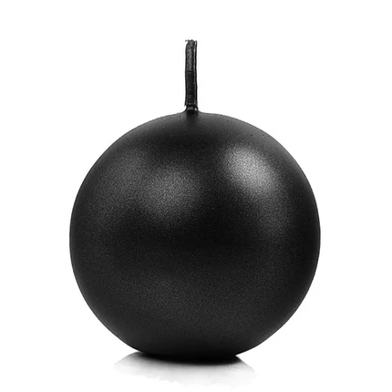 Bolkaarsen Zwart Metallic 6cm 10st van Partydeco koop je bij Partywinkel