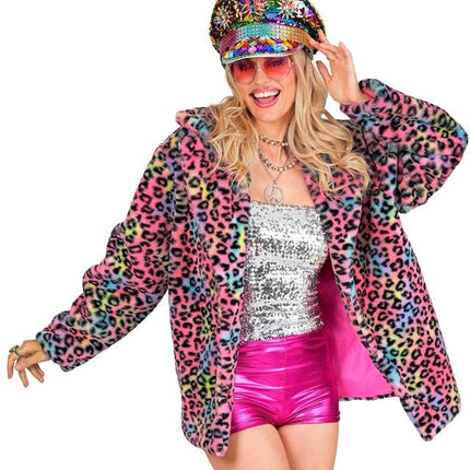 Bontjas Pluche Multi Luipaard van Widmann koop je bij Partywinkel