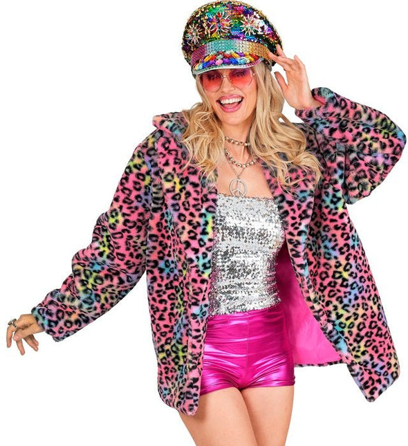 Bontjas Pluche Multi Luipaard van Widmann koop je bij Partywinkel