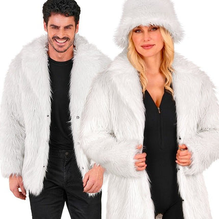 Bontjas Pluche Wit van Widmann koop je bij Partywinkel