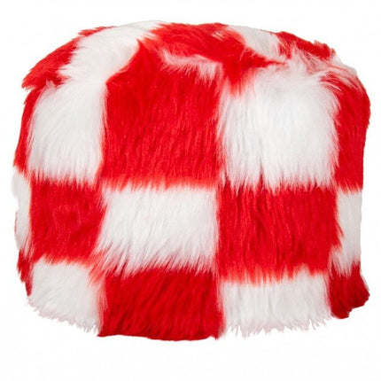 Bontmuts Rood Wit Geblokt van PartyXplosion koop je bij Partywinkel