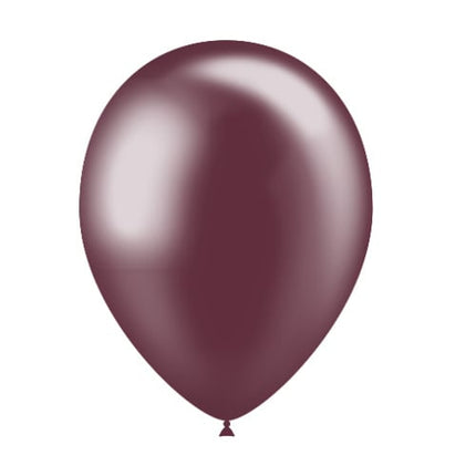 Bordeaux Rode Ballonnen Metallic 25cm 10st van Balloonia koop je bij Partywinkel