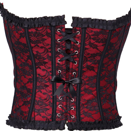 Bordeaux Rode Corset Dames van Fiestas Guirca koop je bij Partywinkel