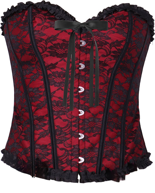 Bordeaux Rode Corset Dames van Fiestas Guirca koop je bij Partywinkel