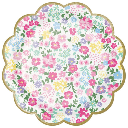 Borden Bloemen 18cm 8st van Creative Converting koop je bij Partywinkel