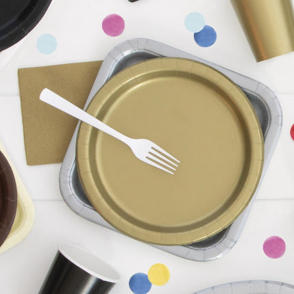 Borden Goud 22cm 8st van Unique koop je bij Partywinkel