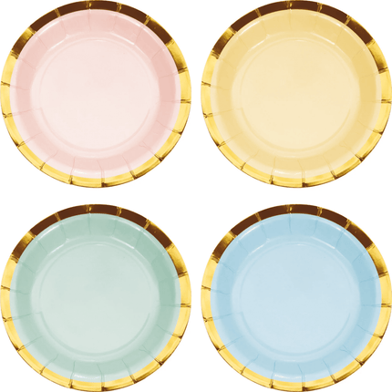 Borden Pastel 18cm 8st van Creative Converting koop je bij Partywinkel