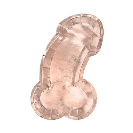Borden Piemel Rose Goud 26,5cm 6st van Partydeco koop je bij Partywinkel
