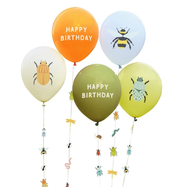 Bosdier Ballonnen Happy Birthday 5st van Ginger Ray koop je bij Partywinkel