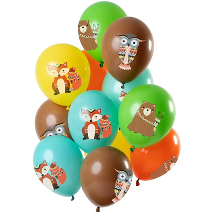 Bosdieren Ballonnen 30cm 12st van Folat koop je bij Partywinkel