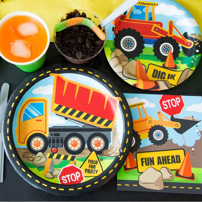 Bouw Borden 23cm 8st van Unique koop je bij Partywinkel