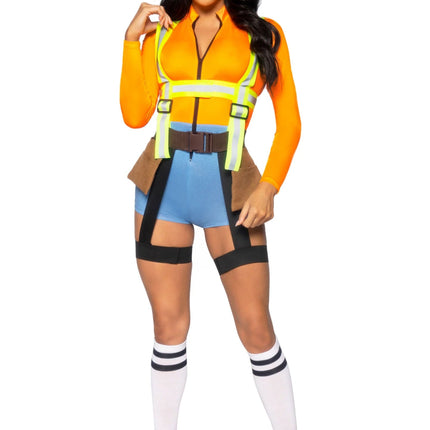 Bouwvakker Kostuum Dames Bodysuit Leg Avenue van Leg Avenue koop je bij Partywinkel