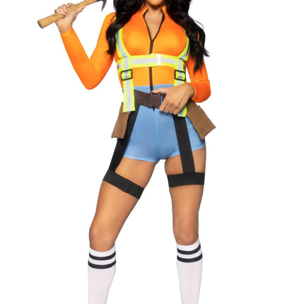 Bouwvakker Kostuum Dames Bodysuit Leg Avenue van Leg Avenue koop je bij Partywinkel