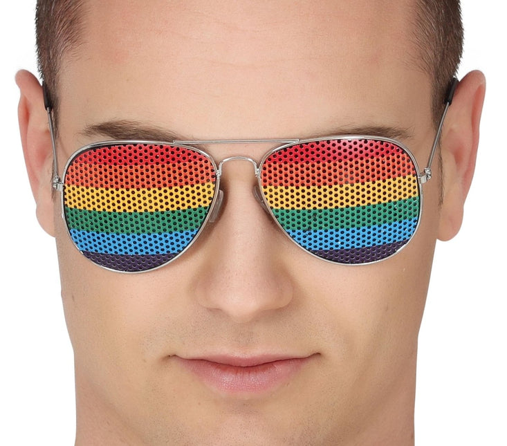 Bril Regenboog Aviator van Fiestas Guirca koop je bij Partywinkel