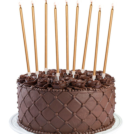 Bronzen Kaarsen 15cm 16st van Folat koop je bij Partywinkel