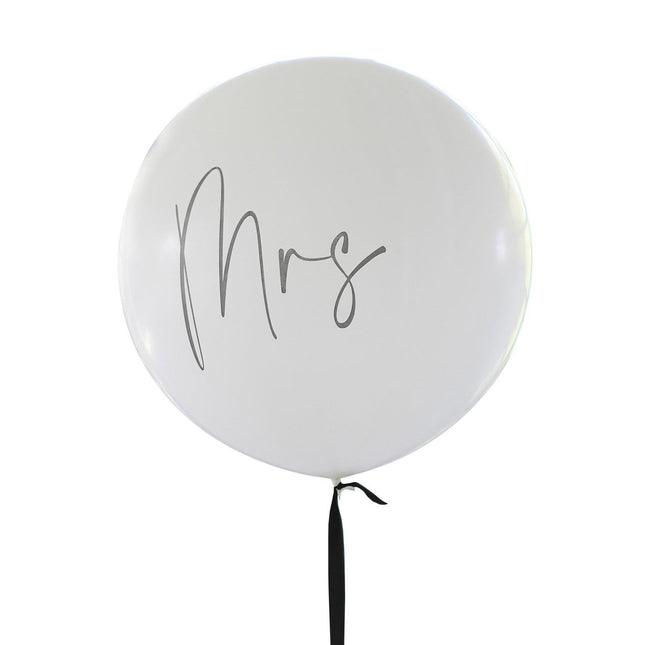 Bruiloft Ballon Mrs 91cm van Ginger Ray koop je bij Partywinkel
