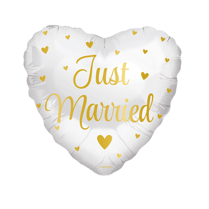Bruiloft Helium Ballon Just Married Leeg 45cm van Paper Dreams koop je bij Partywinkel