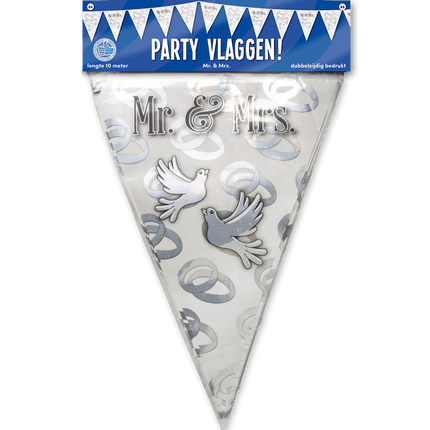 Bruiloft Slingers Mr, & Mrs, 10m van Paper Dreams koop je bij Partywinkel
