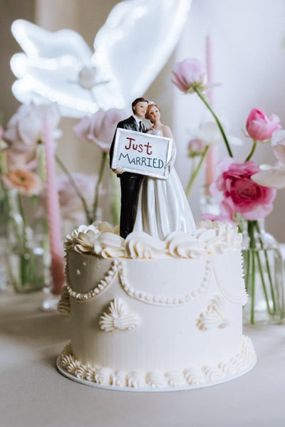 Bruiloft Taarttopper 14,5cm van Partydeco koop je bij Partywinkel