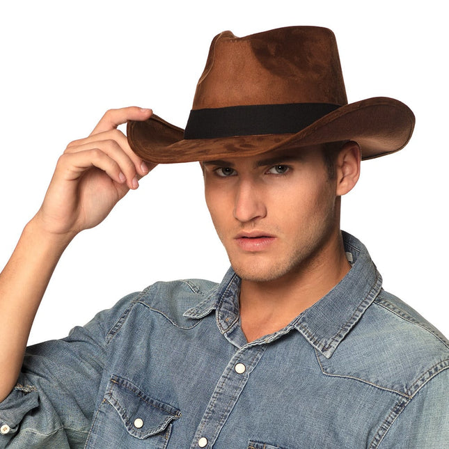Bruine Cowboyhoed van Boland koop je bij Partywinkel