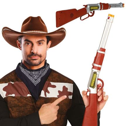 Bruine Nep Pistool 60cm van Fiestas Guirca koop je bij Partywinkel