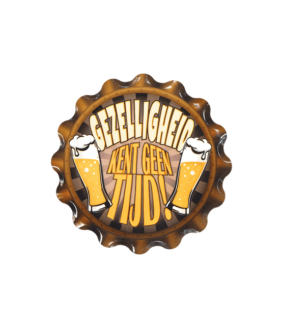 Bruine Onderzetters Gezelligheid 11cm van Paper Dreams koop je bij Partywinkel