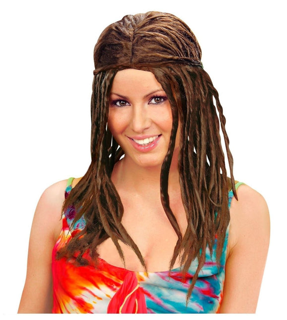 Bruine Pruik Dreadlocks van Widmann koop je bij Partywinkel
