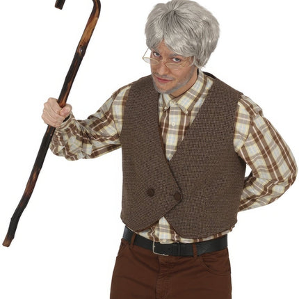 Bruine Wandelstok 95cm van Fiestas Guirca koop je bij Partywinkel