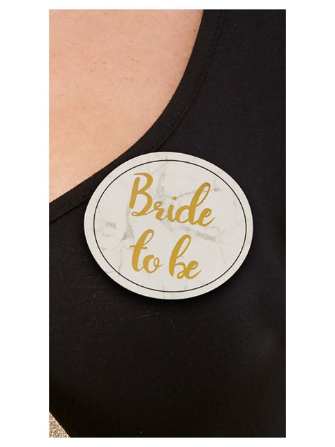 Button Bride To Be van Smiffys koop je bij Partywinkel
