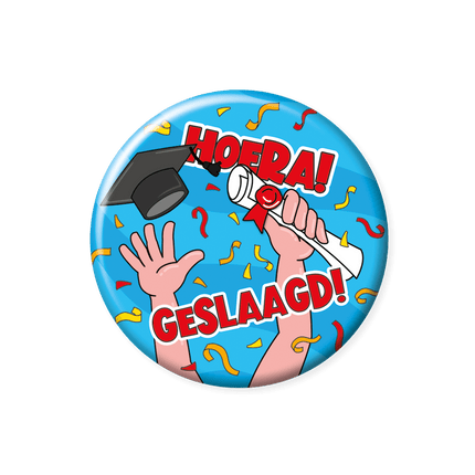 Button Geslaagd 5,5cm van Paper Dreams koop je bij Partywinkel