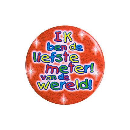 Button Ik Ben De Liefste Meter 5,5cm van Paper Dreams koop je bij Partywinkel