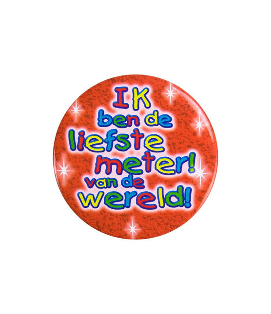 Button Ik Ben De Liefste Meter 5,5cm van Paper Dreams koop je bij Partywinkel
