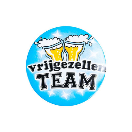 Button Vrijgezellen Team Man 5,5cm van Paper Dreams koop je bij Partywinkel