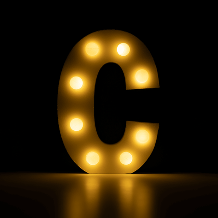 C Licht Letter 16,5cm van Paper Dreams koop je bij Partywinkel