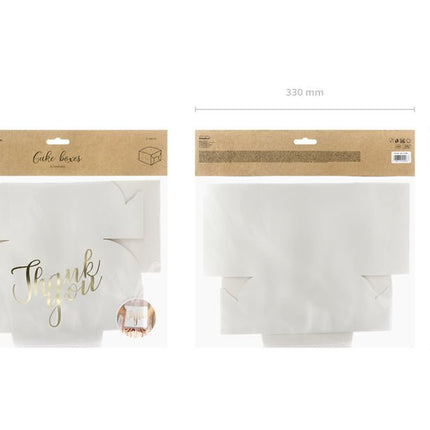 Cakedoosjes Thank You 14cm 10st van Partydeco koop je bij Partywinkel