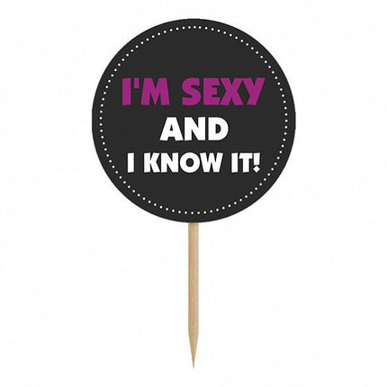 Caketopper 30Th Birthday 9,2cm 6st van Partydeco koop je bij Partywinkel