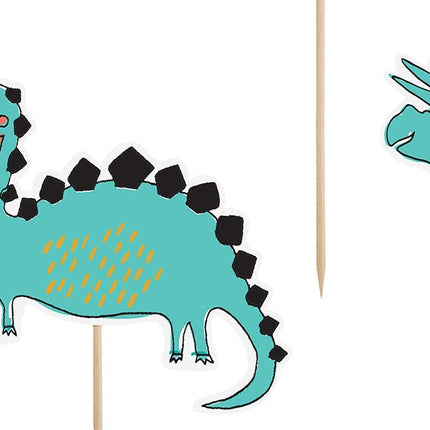 Caketopper Dinosaurs 20cm 5st van Partydeco koop je bij Partywinkel