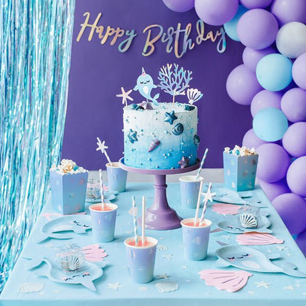 Caketopper Zeedieren 15,5cm 4st van Partydeco koop je bij Partywinkel