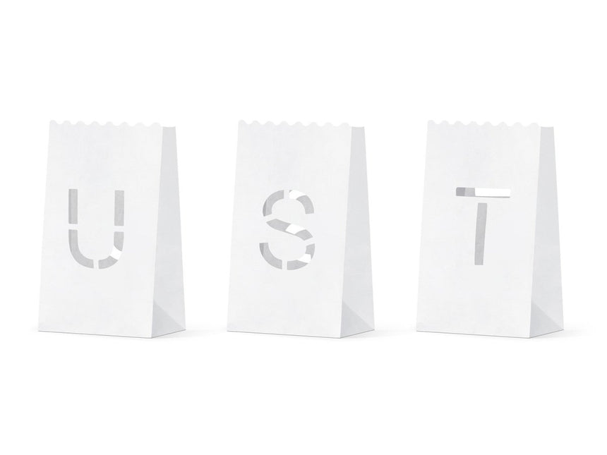 Candle Bags Bruiloft Just Married 19cm 11st van Partydeco koop je bij Partywinkel