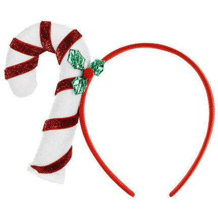 Candy Cane Headband, 18.5x15.5cm, mix van Partydeco koop je bij Partywinkel