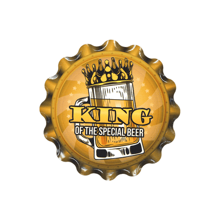 Gele Onderzetters King Specials Beers 11cm van Paper Dreams koop je bij Partywinkel