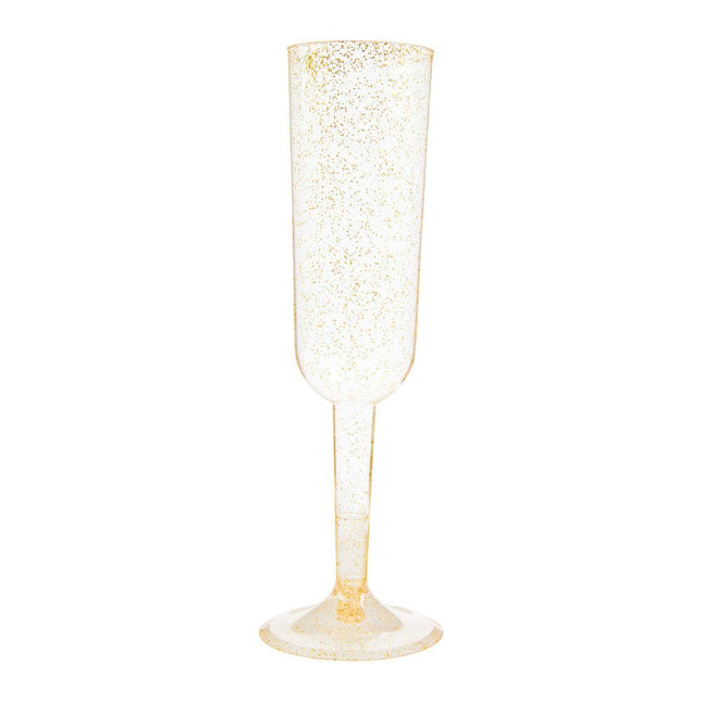 Champagneglazen Goud 4st van Unique koop je bij Partywinkel
