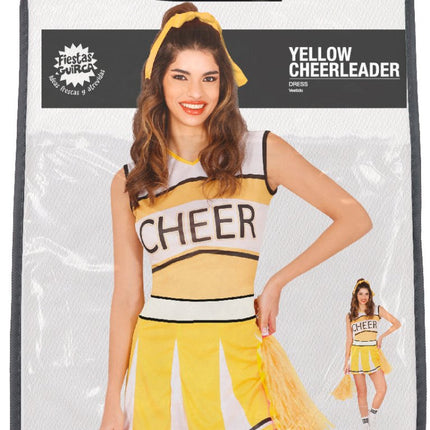Cheerleader Jurk Geel Dames van Fiestas Guirca koop je bij Partywinkel