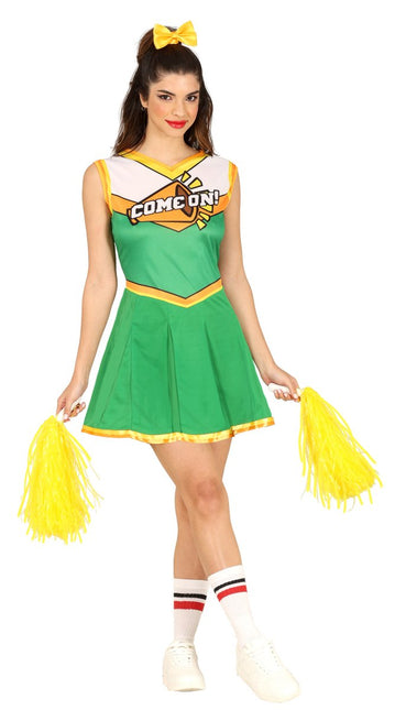Cheerleader Jurk Groen Dames van Fiestas Guirca koop je bij Partywinkel