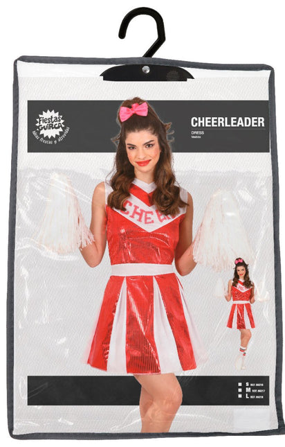 Cheerleader Jurk Rood Wit Dames van Fiestas Guirca koop je bij Partywinkel
