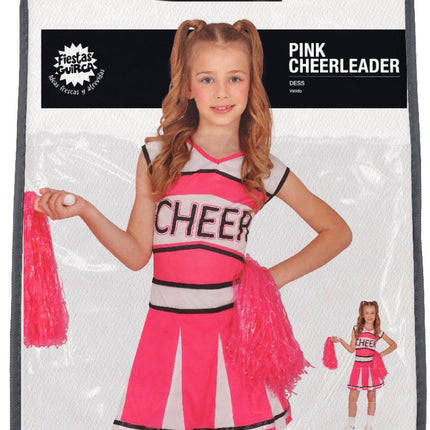 Cheerleader Jurk Roze Meisje van Fiestas Guirca koop je bij Partywinkel
