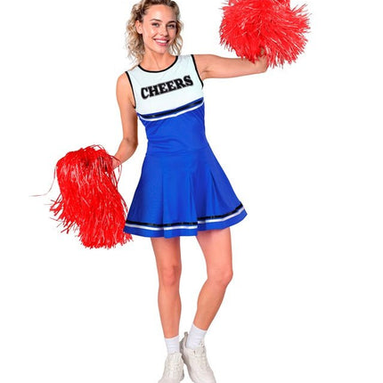 Cheerleader Kostuum Blauw Dames van Widmann koop je bij Partywinkel