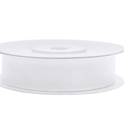 Chiffon Lint Wit 12mm 25m van Partydeco koop je bij Partywinkel