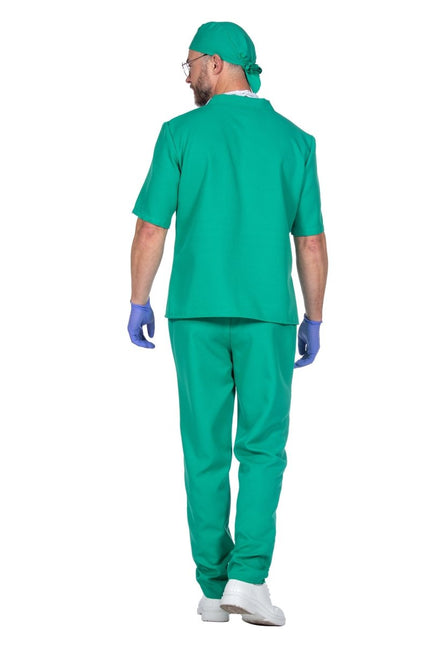 Chirurg Kostuum Groen Heren 4 delig van Wilbers & Wilbers koop je bij Partywinkel
