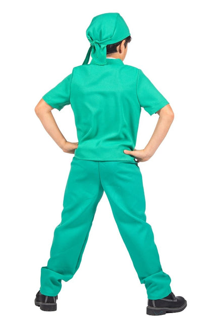 Chirurg Kostuum Groen Kind 4 delig van Wilbers & Wilbers koop je bij Partywinkel